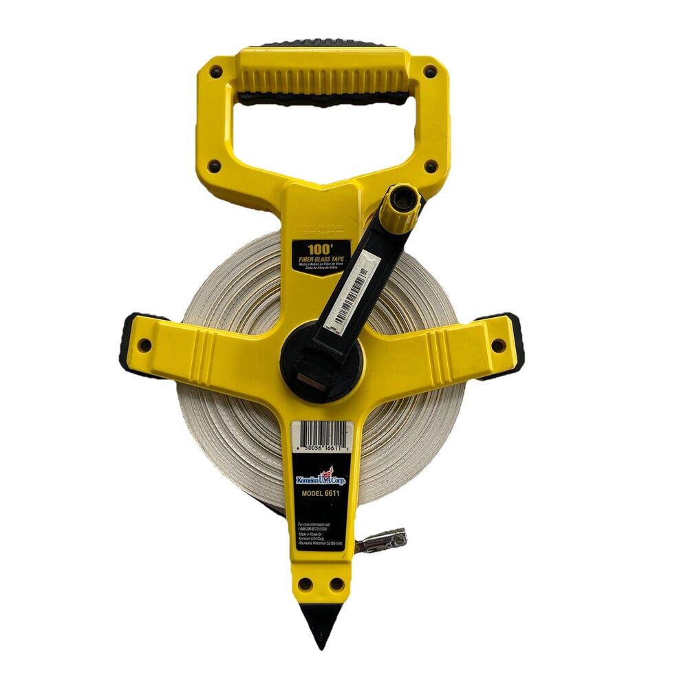 Komelon 6611 100 ft x 1/2 inch Open Reel Fiberglass Tape Measure nice.